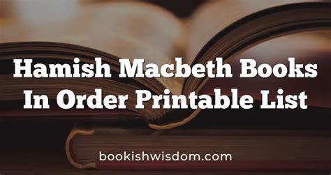 Hamish Macbeth Books In Order Printable List - Bookish Wisdom