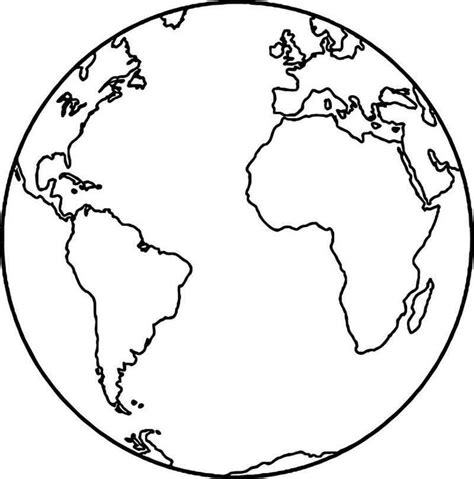 Earth Globe Coloring Page in 2020 | Earth coloring pages, Earth ...