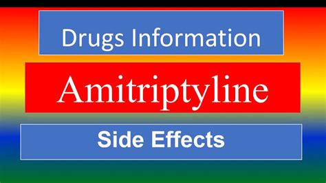 Side Effects - Amitriptyline - YouTube