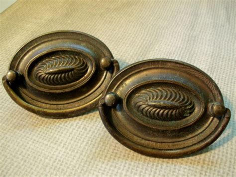 Vintage Hardware Drawer Pulls Antique Brass by TrulyMadlyVintage