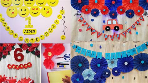 Birthday Banner Ideas | birthday decoration ideas at home | DIY - YouTube