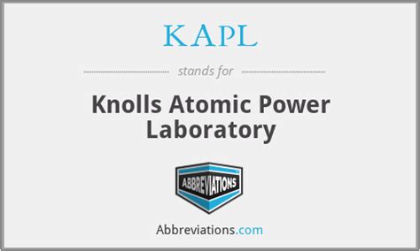 What is the abbreviation for knolls atomic power laboratory?