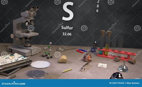 Element 16 S Sulfur of the Periodic Table Infographic Stock Footage - Video of chemical, school ...