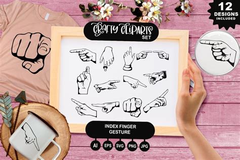 Index Finger Gesture Clipart Pack