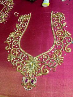 44++ Simple Aari Embroidery Blouse Designs | Rofgede