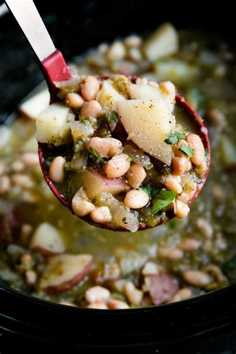 Slow Cooker Green Chile Stew with Beans (Vegan Recipe) - The Real Food Dietitians