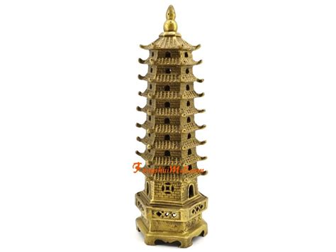 Brass Nine Level Feng Shui Pagoda :: Feng Shui Enhancer