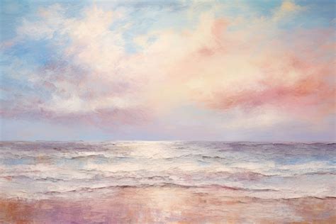 Painting beach outdoors horizon. AI | Premium Photo Illustration - rawpixel