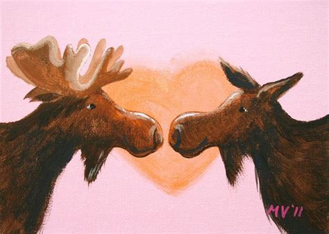 Valentine print I Love My Moose PRINT moose print heart | Etsy | Moose ...