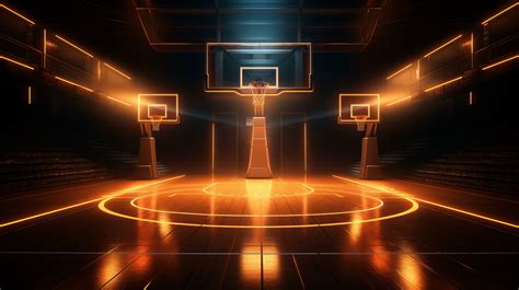 Basketball court with lights 26771184 Stock Photo at Vecteezy