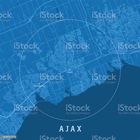 Ajax On City Vector Road Map Blue Text Stock Illustration - Download Image Now - Ajax - Ontario ...