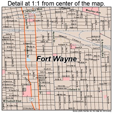 Fort Wayne Indiana Street Map 1825000