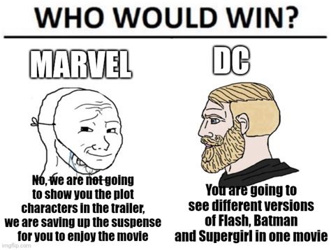 Crying wojak Marvel vs Chad DC - Imgflip