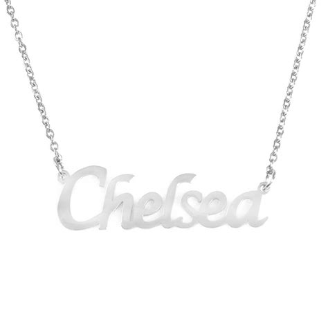 CHELSEA Personalized Name Necklace 18ct Rose - Etsy