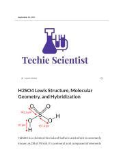 H2SO4 Lewis Structure Molecular Geometry and Hybridization ...