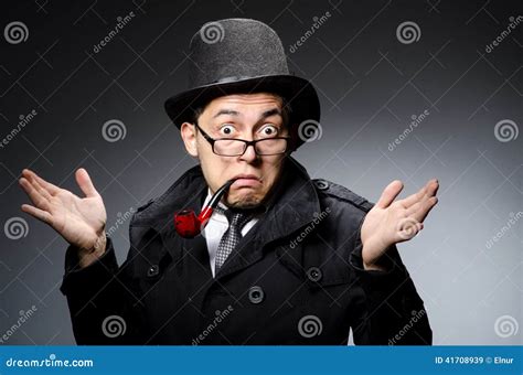 Funny Detective With Pipe Royalty-Free Stock Photo | CartoonDealer.com ...