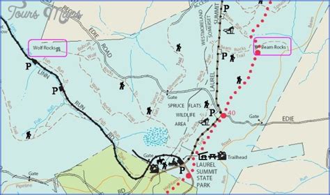 Laurel Highlands Hiking Trail Map - ToursMaps.com