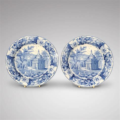 Pair of early 19th Century Wedgwood Blue & White Plates – Hobson May ...