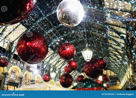 Christmas Decorations in Covent Garden Stock Photo - Image of centre ...