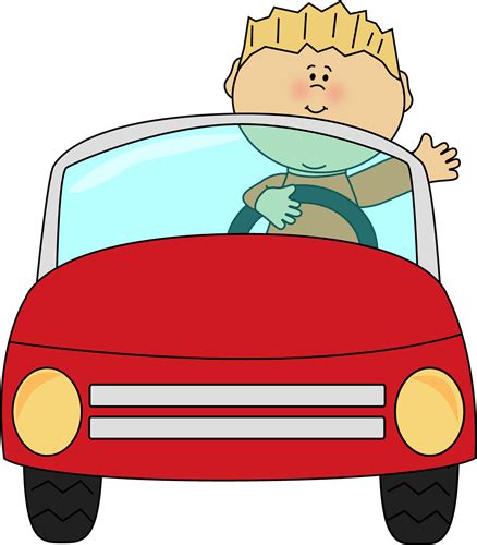 Boy Driving a Car Clip Art - Boy Driving a Car Image | Free clip art, Clip art, Car cartoon