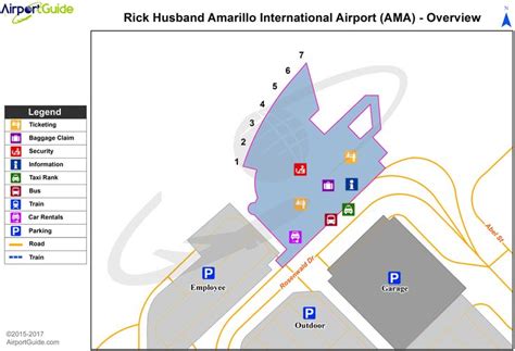 Map of Rick Husband Amarillo International Airport Terminal