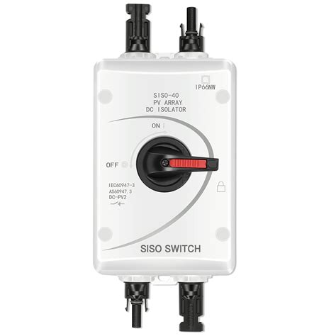 Buy SolarEnz Solar Combiner Box 32A PV DC Isolator Switch DC Disconnect With Solar Connector ...