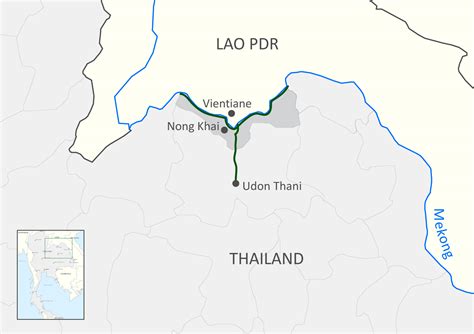 Nong Khai Thailand Map