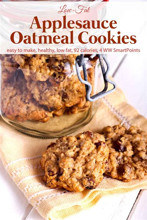 Low-Fat Applesauce Oatmeal Cookies Recipe | Simple Nourished Living