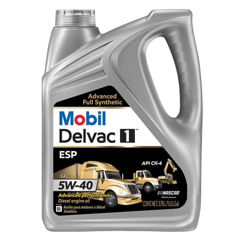 Mobil Delvac 1 ESP Heavy Duty Full Synthetic Diesel Engine Oil 5W-40, 1 Gallon - Walmart.com ...