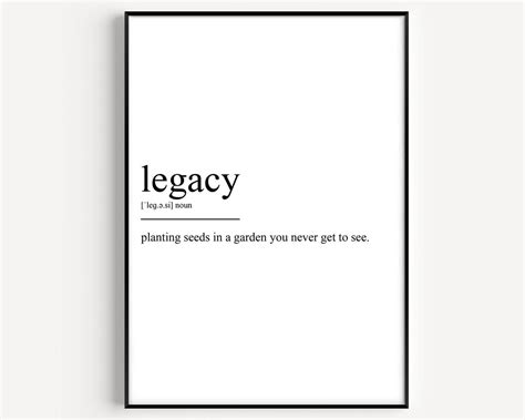 Legacy Definition Print - Etsy