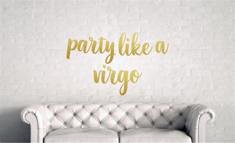 Party Like a Virgo Banner Virgo Birthday Banner Virgo | Etsy