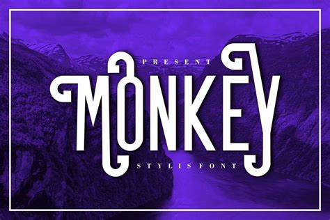 MONKEY FONT (483452) | Other | Font Bundles | Business card design creative, Fonts, Lettering fonts