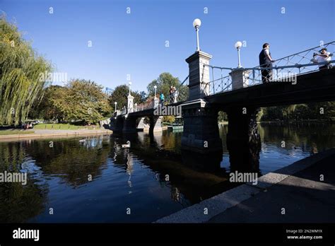 Boston Public Garden Foot Bridge Stock Photo - Alamy