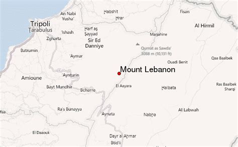 Mount Lebanon Mountain Information