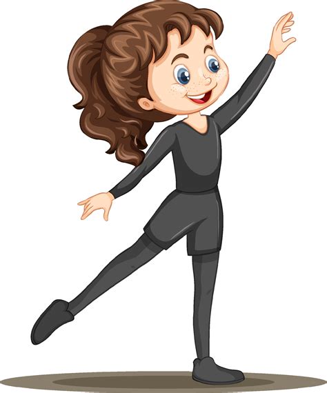 A girl ballet dancer cartoon character 2025960 Vector Art at Vecteezy