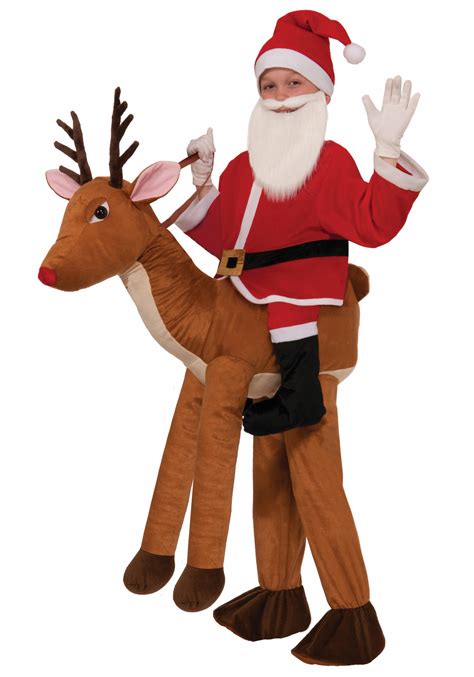 Child Ride A Reindeer Costume