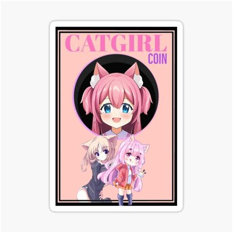 "Catgirl Coin" Sticker by Zephyr101 | Redbubble