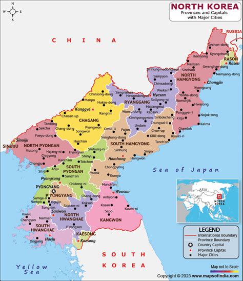 North Korea Map | HD Political Map of North Korea