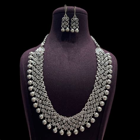 Traditional Oxidised Silver Necklace Jewellery Set for Women | SEHGAL ...