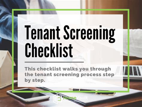 Tenant Screening Checklist - HomeVault