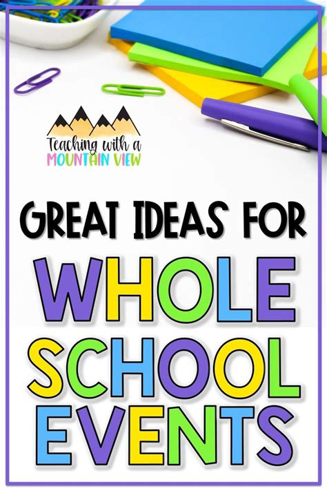 School-Wide Events: Fun and Educational Ideas to Build School Spirit - Teaching with a Mountain ...