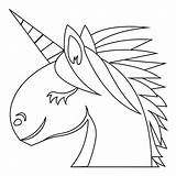 Unicorn Head coloring Page  ColouringPages sketch template