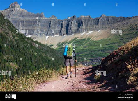 Hike in Glacier National Park,Montana Stock Photo - Alamy