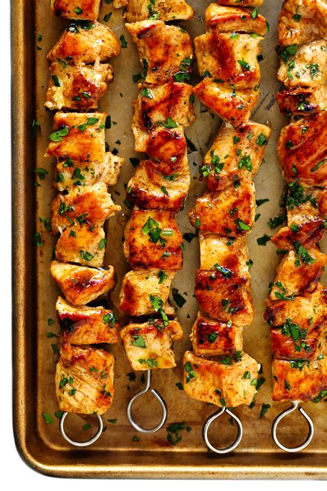 The Juiciest Grilled Chicken Kabobs - Gimme Some Oven