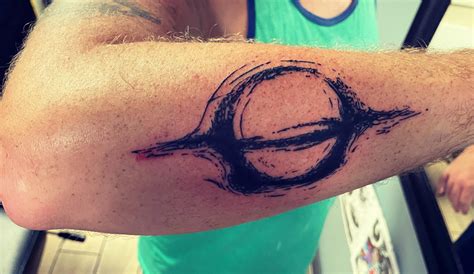 I got a tattoo of a black hole today. It’s an artistic representation of m87* and Sagittarius A* ...