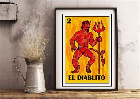 El Diablo Loteria Mexican Loteria Printable El Diablito | Etsy