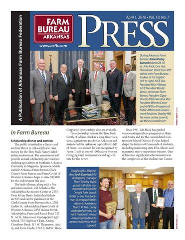 Farm Bureau Press - April 1, 2016 by Arkansas Farm Bureau - Issuu