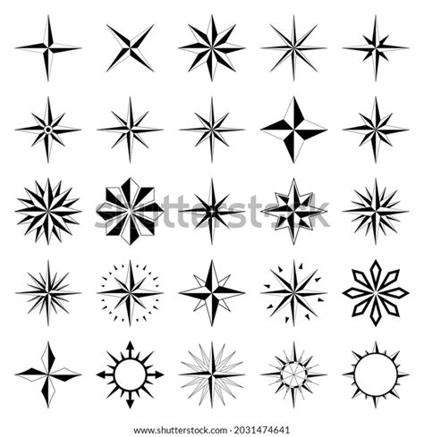 Compass Rose Vector Set Isolated White Stock Vector (Royalty Free) 2031474641 | Shutterstock