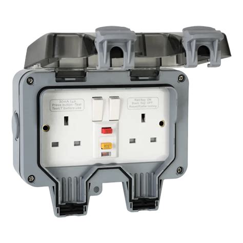 13a 30ma Rcd Switch Socket Outlet 240v Gfci Double Gang Uk Wall Switch - Buy 13a 30ma Rcd Switch ...