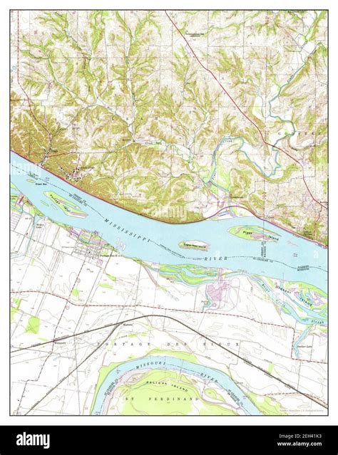 Elsah, Illinois, map 1954, 1:24000, United States of America by Timeless Maps, data U.S ...